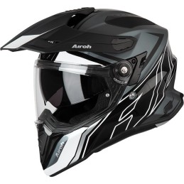 CMD35 AIROH COMMANDER DUO CASCO ENDURO MOTO ROAD BLACK GLOSS/MATT - XL