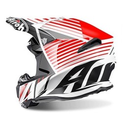 TWST55 AIROH TWIST STRANGE CASCO ENDURO CROSS OFF ROAD ROSSO LUCIDO - L