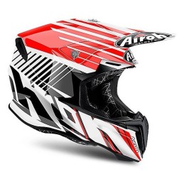 TWST55 AIROH TWIST STRANGE CASCO ENDURO CROSS OFF ROAD ROSSO LUCIDO - L