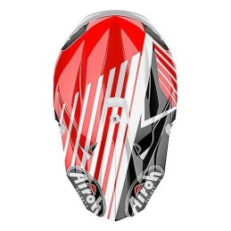 TWST55 AIROH TWIST STRANGE CASCO ENDURO CROSS OFF ROAD ROSSO LUCIDO - L
