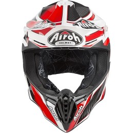 TWSH55 AIROH TWIST SHADING CASCO ENDURO CROSS OFF ROAD ROSSO LUCIDO
