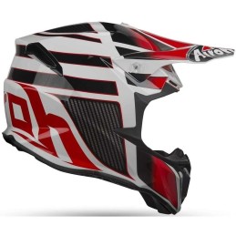 TWSH55 AIROH TWIST SHADING CASCO ENDURO CROSS OFF ROAD ROSSO LUCIDO