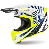 TW2K18 AIROH TWIST 2.0 KATANA CASCO ENDURO CROSS OFF ROAD BLUE GLOSS - S