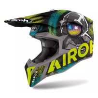 WRA31 AIROH WRAAP ALIEN CASCO ENDURO CROSS OFF ROAD YELLOW MATT