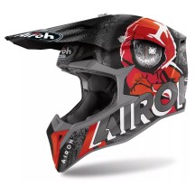 WRA55 AIROH WRAAP ALIEN CASCO ENDURO CROSS OFF ROAD RED MATT