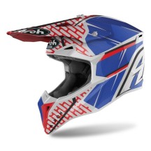 WRI38 AIROH WRAAP IDOL CASCO ENDURO CROSS OFF ROAD RED/BLUE GLOSS