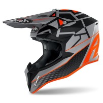 WRM32Y AIROH WRAAP YOUTH (VERS. PER RAGAZZI) - MOOD CASCO ENDURO CROSS OFF ROAD ORANGE MATT - XXS