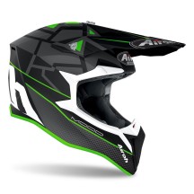 WRM33 AIROH WRAAP MOOD CASCO ENDURO CROSS OFF ROAD GREEN MATT