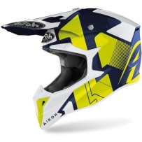 WRRA18 AIROH WRAAP RAZE CASCO ENDURO CROSS OFF ROAD BLUE GLOSS