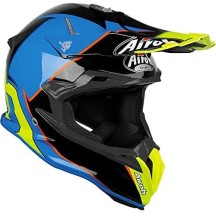 TOVS18 AIROH TERMINATOR SLIDER CASCO ENDURO CROSS OFF ROAD AZURE GLOSS - L