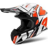 TOVSH32 AIROH TERMINATOR SHOCK CASCO ENDURO CROSS OFF ROAD ORANGE GLOSS- XL