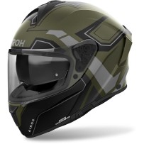 SP2D70 AIROH SPARK 2 DART CASCO MOTO INTEGRALE DOPPIA VISIERA VERDE MILITARE OPACO - XL