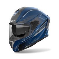 SP2SH18 AIROH SPARK 2 SHADOW CASCO MOTO INTEGRALE DOPPIA VISIERA BLUE MATT
