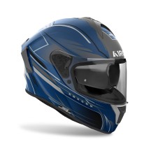 SP2SH18 AIROH SPARK 2 SHADOW CASCO MOTO INTEGRALE DOPPIA VISIERA BLUE MATT
