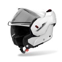 MTH214 AIROH MATHISSE 2 CASCO MODULARE REVERSIBILE DOPPIA OMOLOGAZIONE WHITE GLOSS