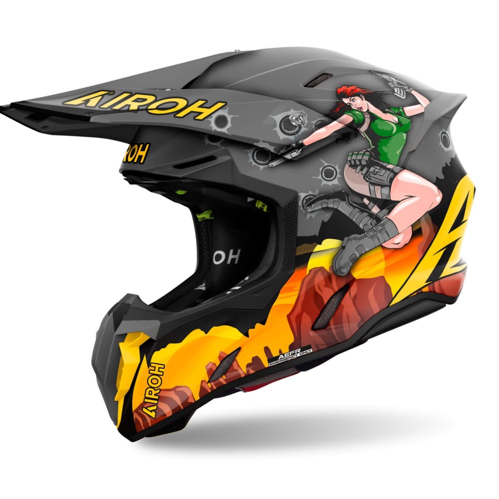 TW3AD35 AIROH TWIST 3 ADVENTURE CASCO ENDURO CROSS OFF ROAD MATT TW3AD35 AIROH TWIST 3 ADVENTURE CASCO ENDURO CROSS OFF ROAD MATT