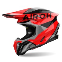TW3K55 AIROH TWIST 3 KING CASCO ENDURO CROSS OFF ROAD RED GLOSS