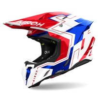 TW3D55 AIROH TWIST 3 DIZZY CASCO ENDURO CROSS OFF ROAD BLUE/RED GLOSS