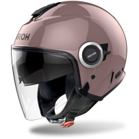 HE654 AIROH HELIOS CASCO JET MOTO SCOOTER DOPPIA VISIERA METALLIC ROSE