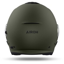 HE670 AIROH HELIOS CASCO JET MOTO SCOOTER DOPPIA VISIERA MILITARY GREEN MATT