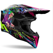 WRAM17 AIROH WRAAP MUSIC CASCO ENDURO CROSS OFF ROAD GLOSS