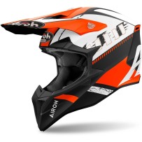 WRF32 AIROH WRAAP FEEL CASCO ENDURO CROSS OFF ROAD ORANGE MATT