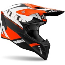WRF32 AIROH WRAAP FEEL CASCO ENDURO CROSS OFF ROAD ORANGE MATT