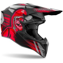 WRC55 AIROH WRAAP CYBER CASCO ENDURO CROSS OFF ROAD RED MATT