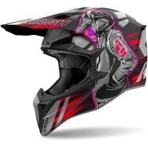 WRC55 AIROH WRAAP CYBER CASCO ENDURO CROSS OFF ROAD RED MATT