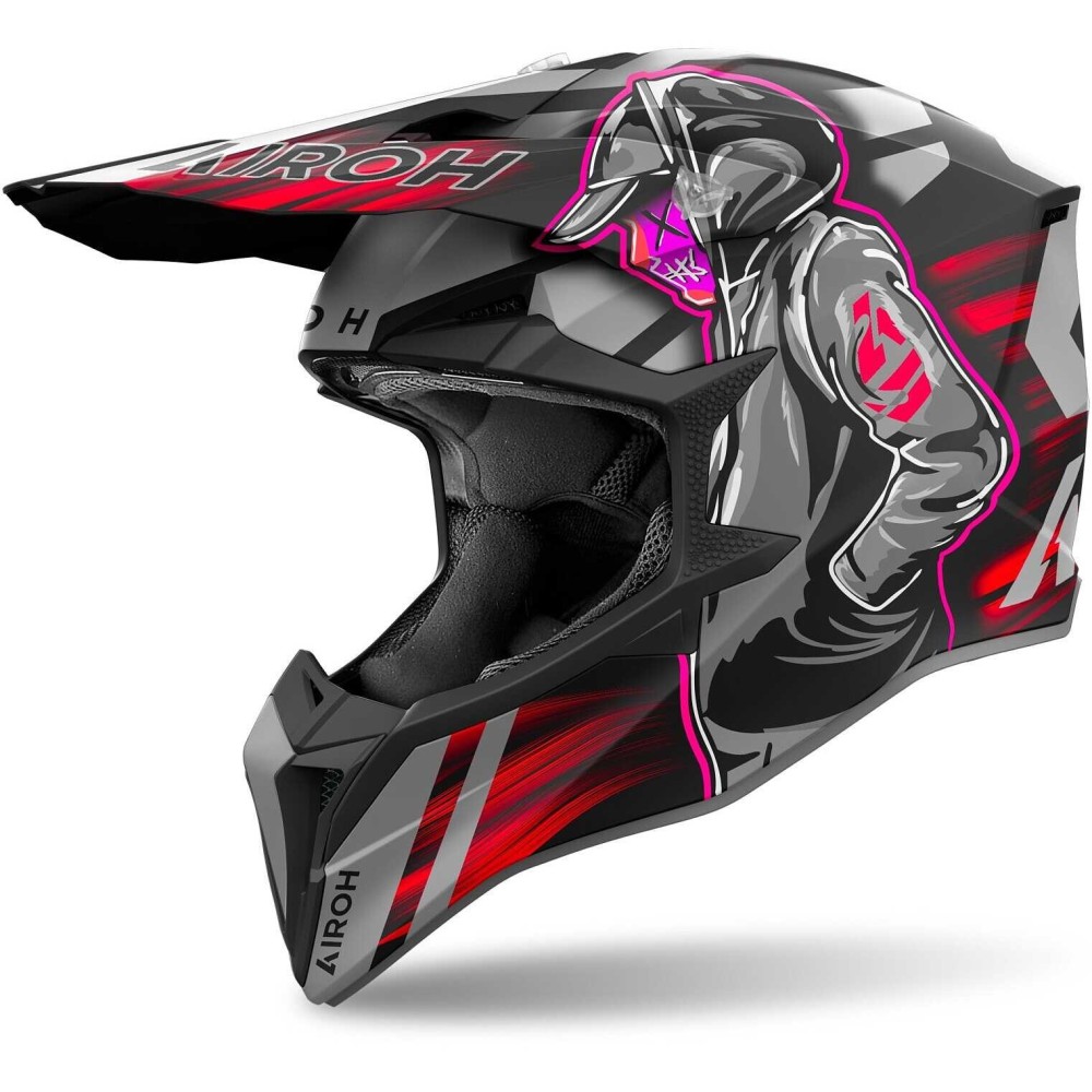 WRC55 AIROH WRAAP CYBER CASCO ENDURO CROSS OFF ROAD RED MATT WRC55 AIROH WRAAP CYBER CASCO ENDURO CROSS OFF ROAD RED MATT
