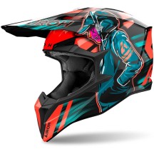 WRC32 AIROH WRAAP CYBER CASCO ENDURO CROSS OFF ROAD ORANGE GLOSS