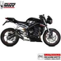 T.019.SC5B MIVV TERMINALE DI SCARICO MARMITTA X-M5 NERO TRIUMPH STREET TRIPLE 660 S 2017 2018