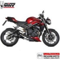 T.027.SC5B MIVV TERMINALE DI SCARICO MARMITTA X-M5 NERO TRIUMPH STREET TRIPLE 765 R 2023 2024
