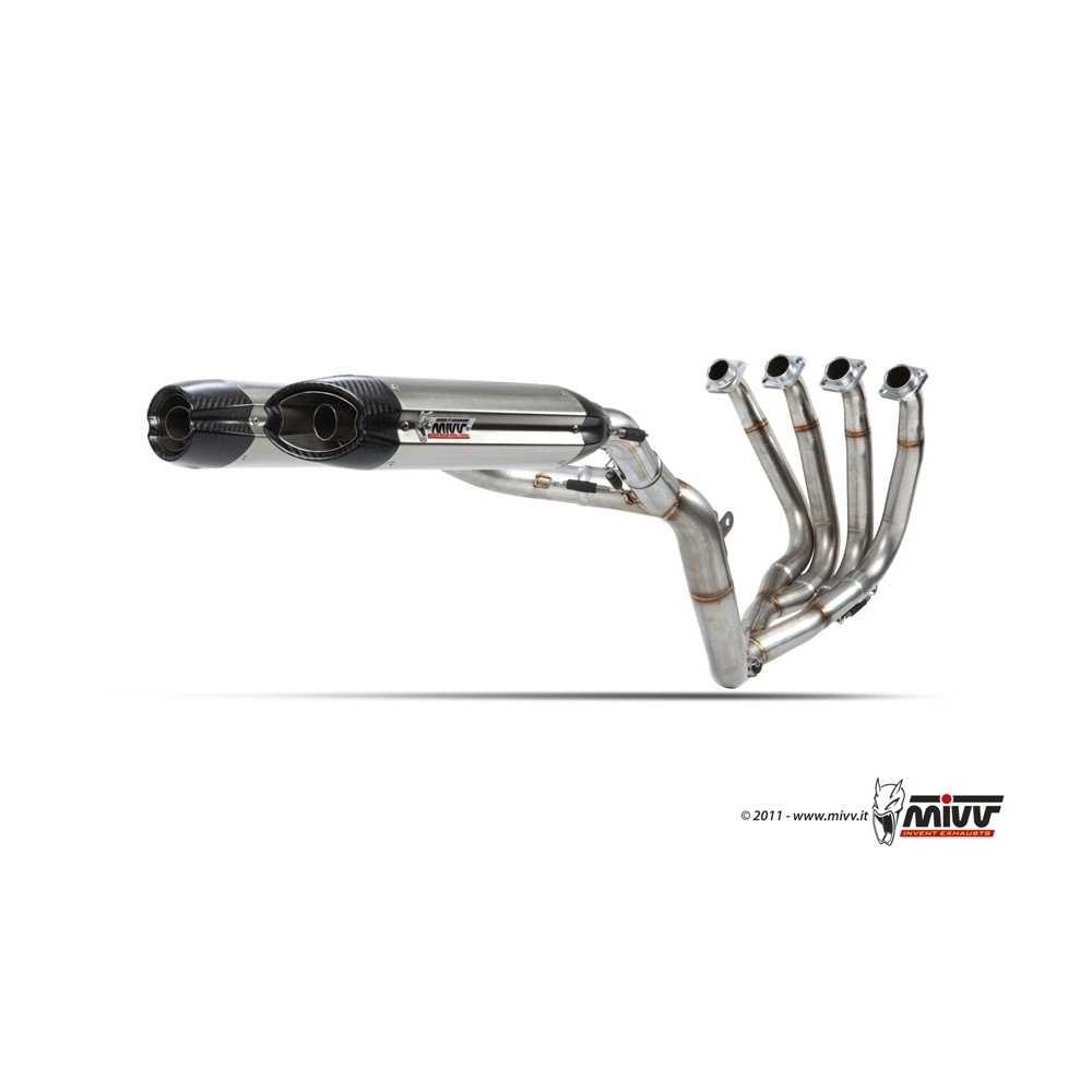 X.YA.0004.S7 MIVV TERMINALE DI SCARICO IMPIANTO COMPLETO MARMITTA SUONO INOX YAMAHA YZF 1000 R1 2009 2010 2011
