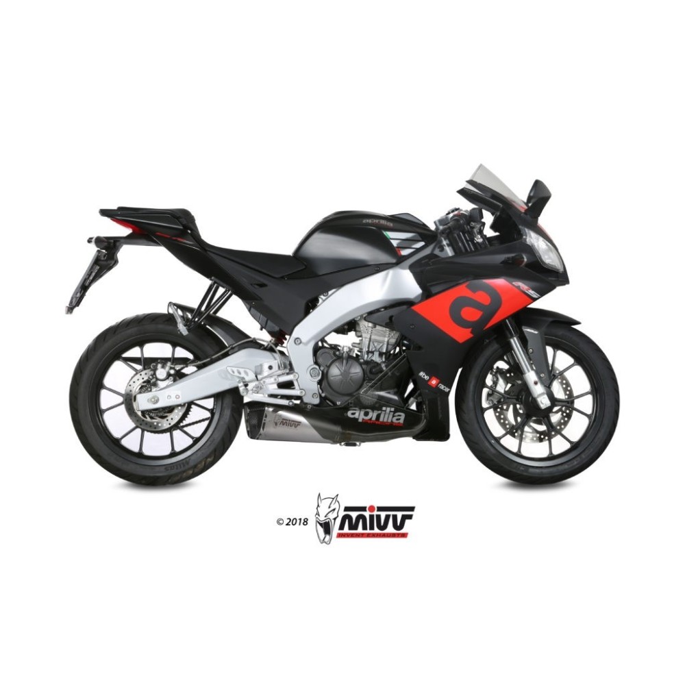 A.011.LDRX MIVV TERMINALE DI SCARICO MARMITTA DELTA RACE INOX APRILIA TUONO 125 2017 2018 2019 2020