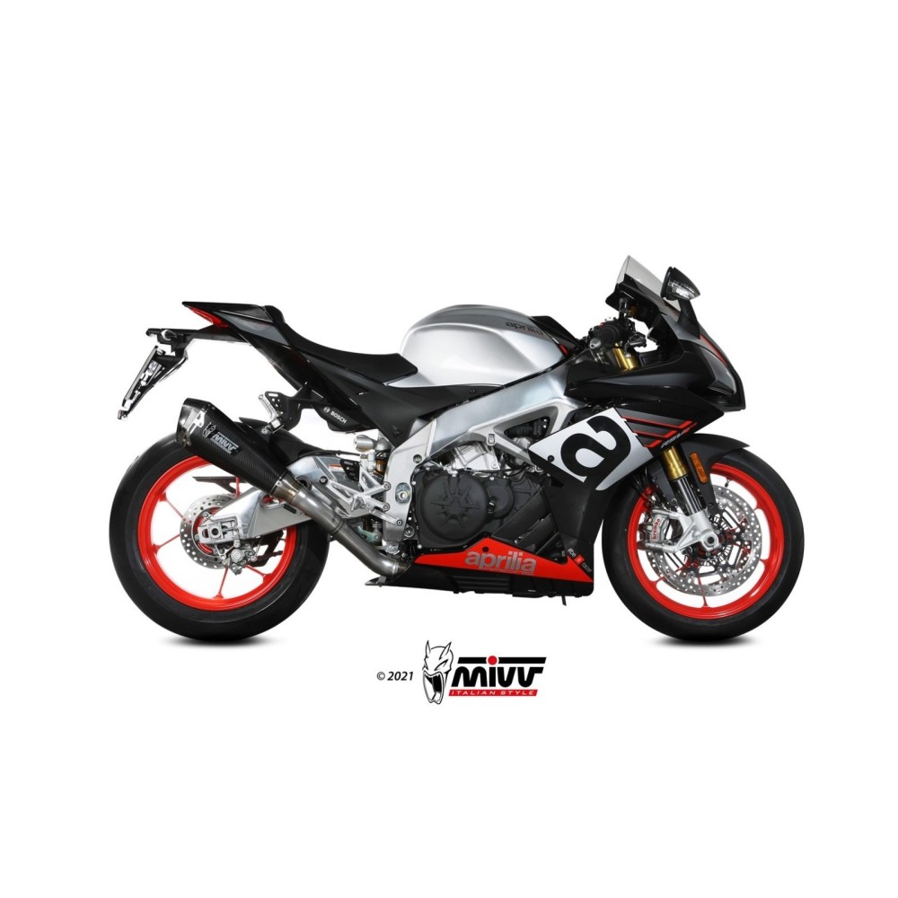 A.016.LDRC MIVV TERMINALE DI SCARICO MARMITTA DELTA RACE CARBONIO APRILIA RSV4 1100 2017 2018