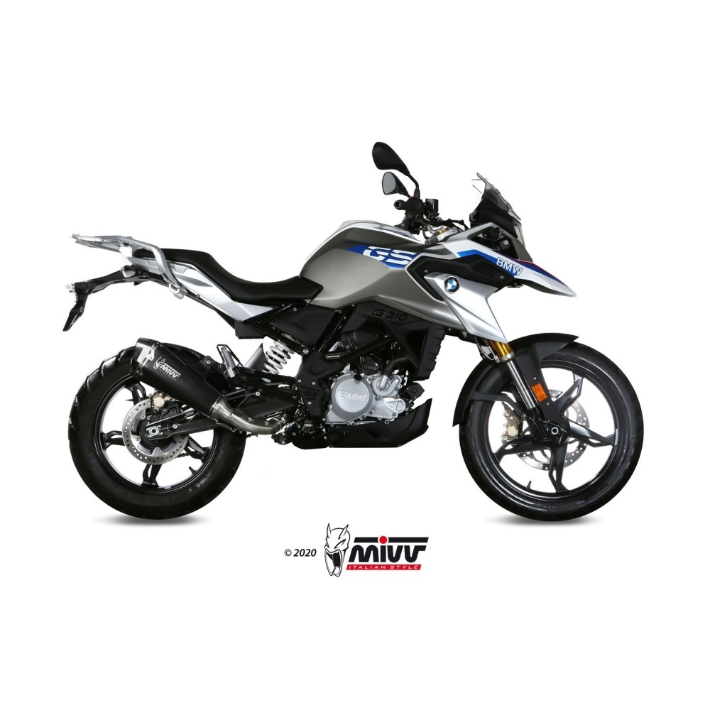 B.035.LDRB MIVV TERMINALE DI SCARICO MARMITTA DELTA RACE NERO BMW G 310 GS 2017 2018 2019 2020
