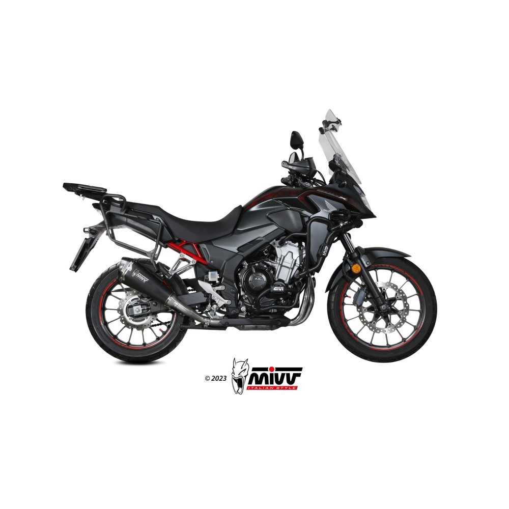 H.084.LDRB MIVV TERMINALE DI SCARICO MARMITTA DELTA RACE NERO HONDA CB 500 X 2021 2022 2023 2024