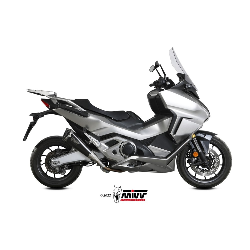 H.080.LDRB MIVV TERMINALE DI SCARICO MARMITTA DELTA RACE NERO HONDA FORZA 750 2021 2022 2023