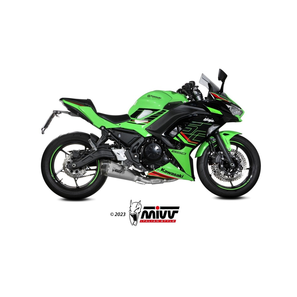K.057.LDRX MIVV TERMINALE DI SCARICO MARMITTA DELTA RACE INOX KAWASAKI NINJA 650 2024 2025