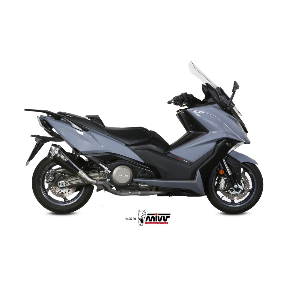 O.008.LDRB MIVV TERMINALE DI SCARICO MARMITTA DELTA RACE NERO KYMCO AK 550 2017 2018 2019 2020