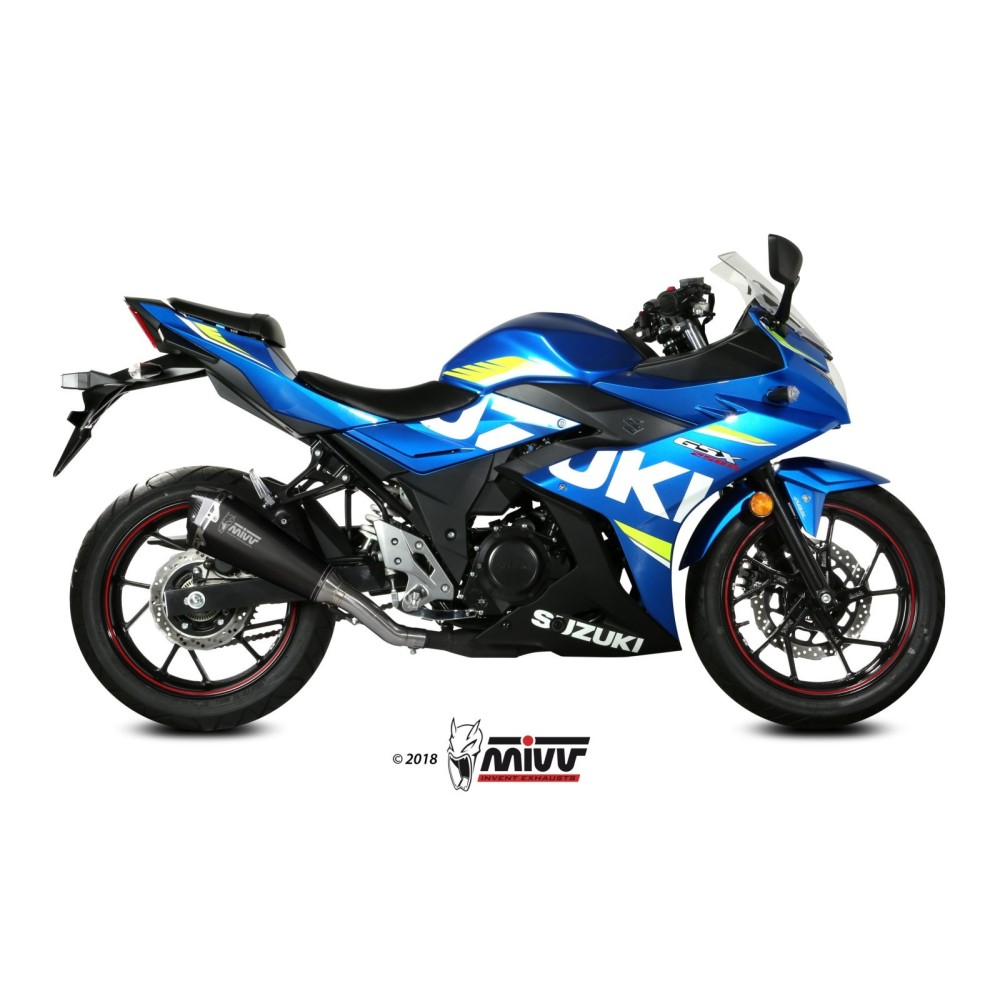 S.054.LDRB MIVV TERMINALE DI SCARICO MARMITTA DELTA RACE NERO SUZUKI GSX 250 R 2017 2018 2019 2020