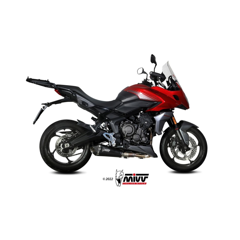 T.022.LDRB MIVV TERMINALE DI SCARICO MARMITTA DELTA RACE NERO TRIUMPH TRIDENT 660 2021 2022