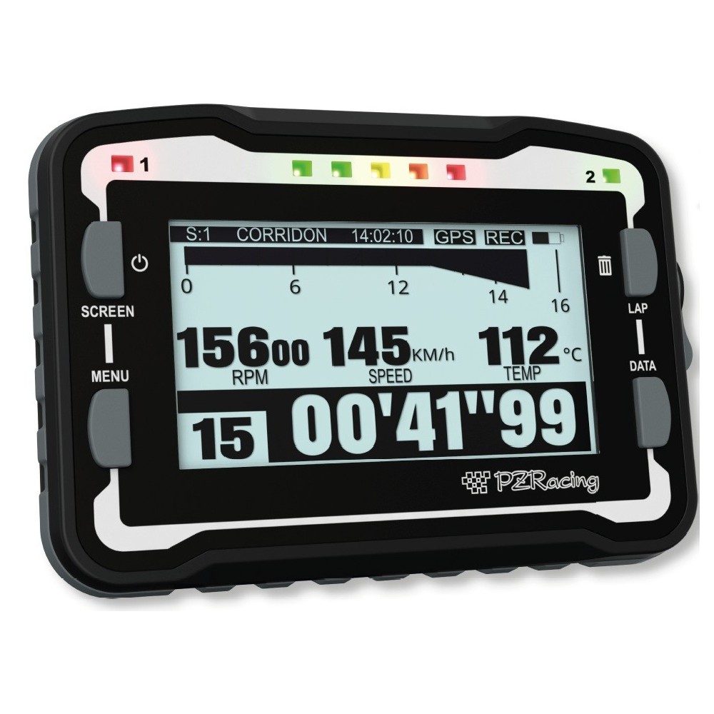 ST400-P PZRACING Start Plus CRUSCOTTO MULTIFUNZIONE GPS 50HZ con acquisizione dati auto moto go-kart