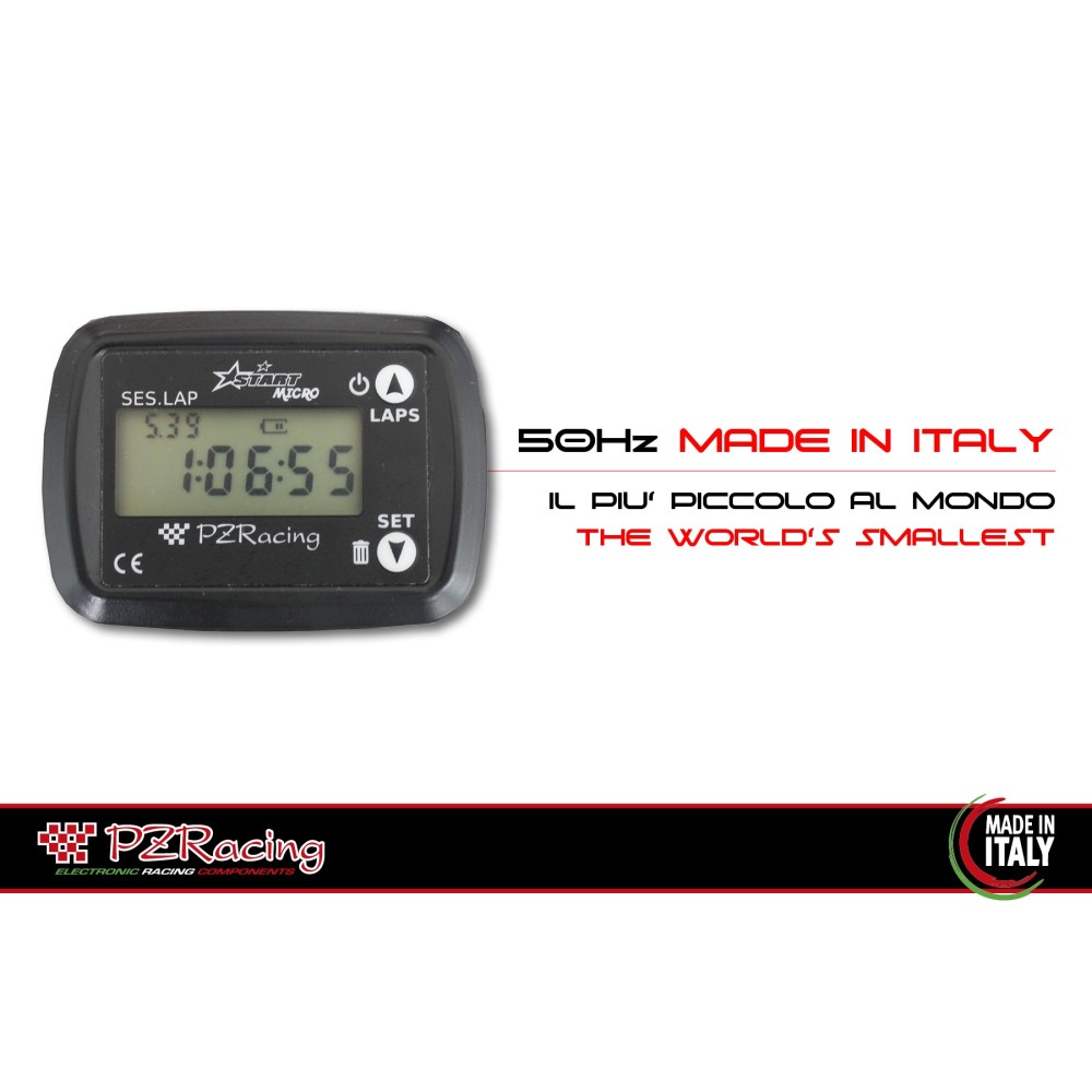 ST200-M PZRACING Start Micro - MICRO CRONOMETRO GPS 50HZ universale auto moto go-kart