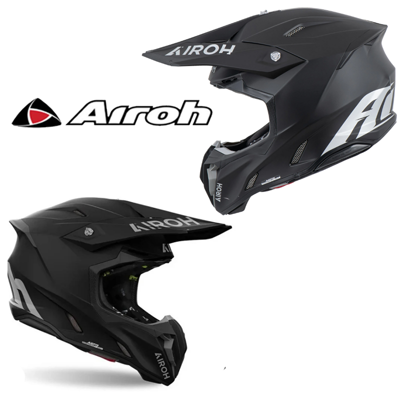airoh 2017 twist matte black helmet Peak Twist is an MX helmet made in Airohs high resistant thermoplastics (HRT) and expressly designed for the most demanding riders Airoh Twist 3 Color Black