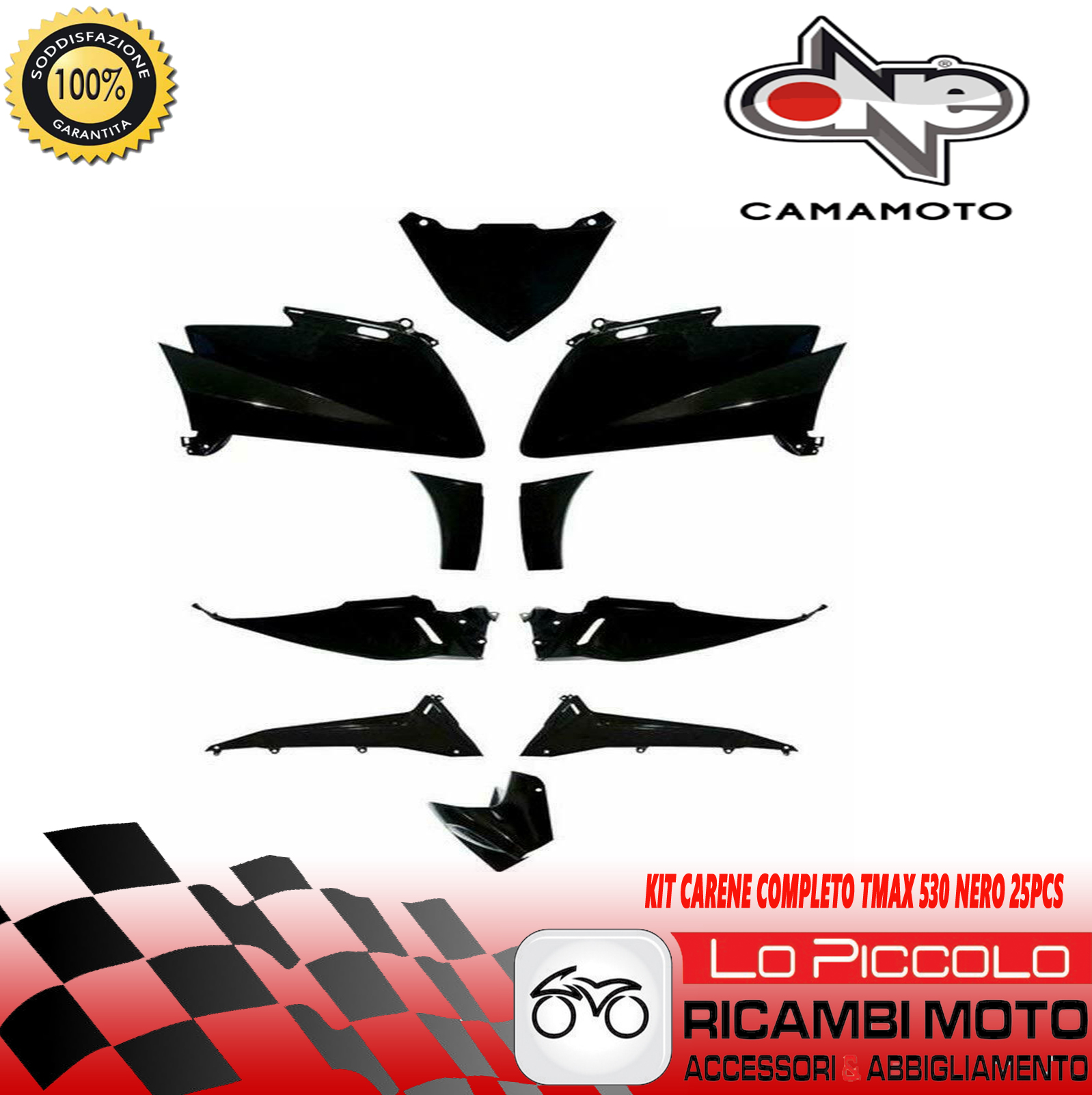 KIT CARENE SCOCCHE PLASTICHE YAMAHA TMAX T-MAX 530 2012 2014 25PZ