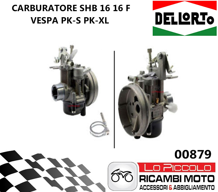 Carburatore Dellorto SHB 16/12 M per Vespa PK50(I)XL/​N/​Rush/​ Elestart, DellOrto