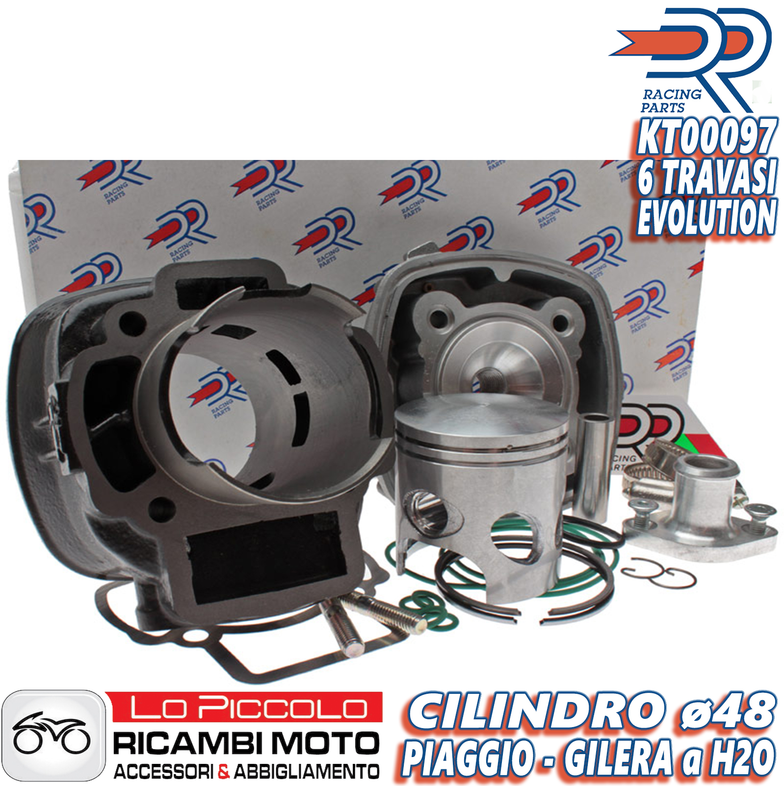 Gruppo Termico Dr Evo Dr 70 Piaggio Nrg Power Top Nero 70cc