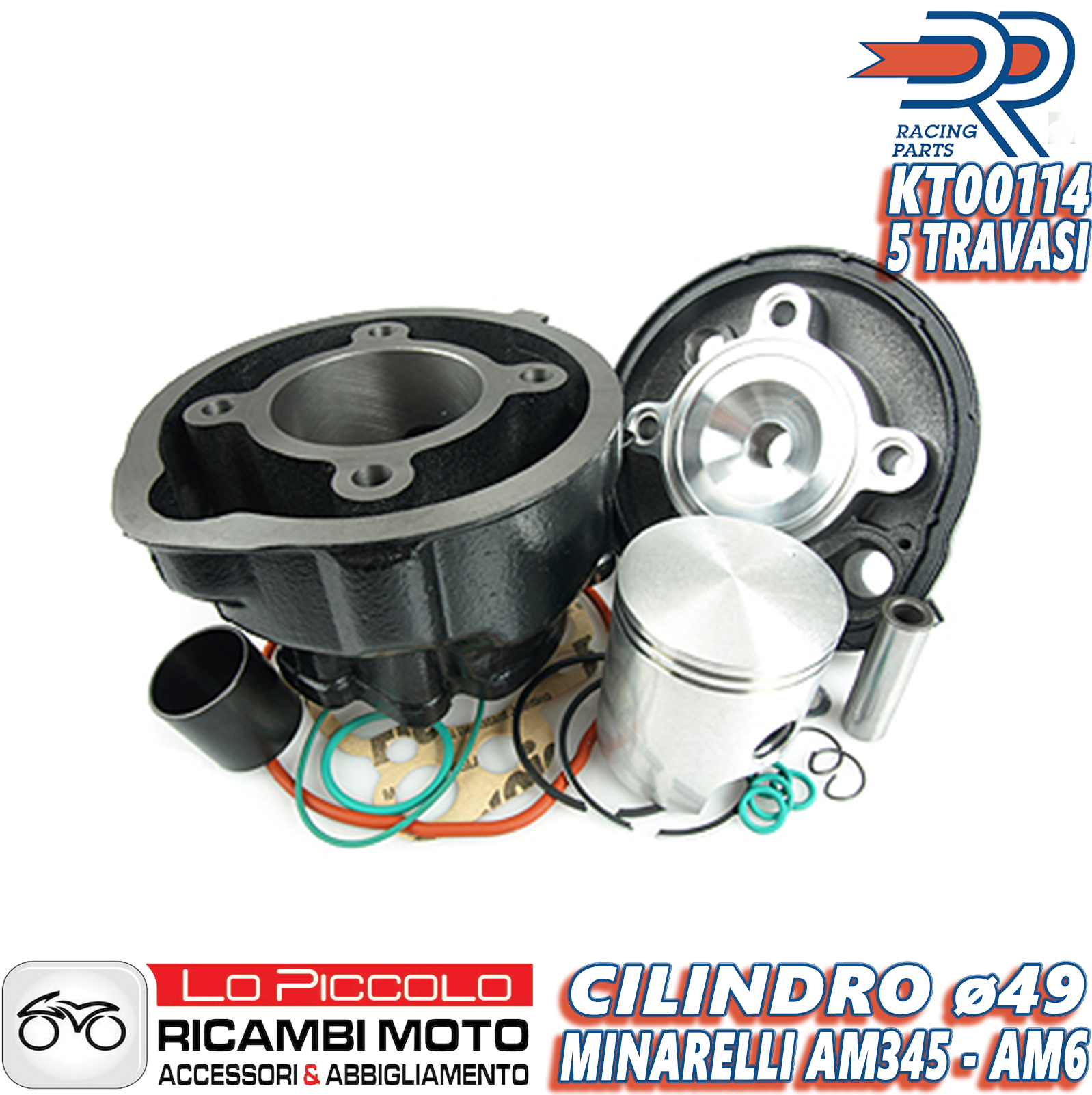 GRUPPO TERMICO CILINDRO DR MODIFICA MOTORE 75cc MINARELLI AM6 BETA